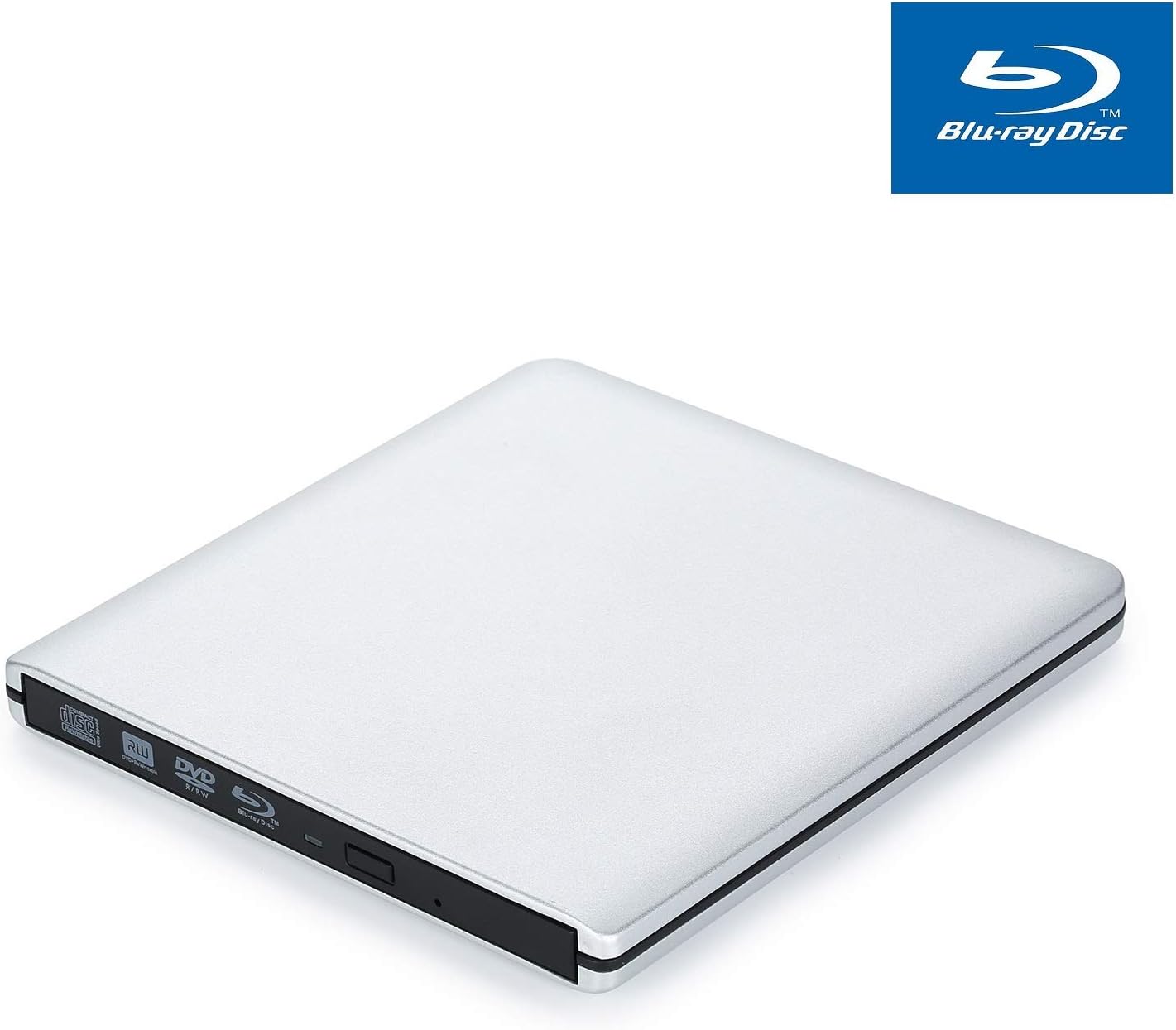 External Blu Ray Drive, 4K 3D USB 3.0 Blu Ray Player Burner for Laptop Macbook Pro Air- Portable External USB BD CD/DVD Drive for Apple Mac Windows 10/8/7