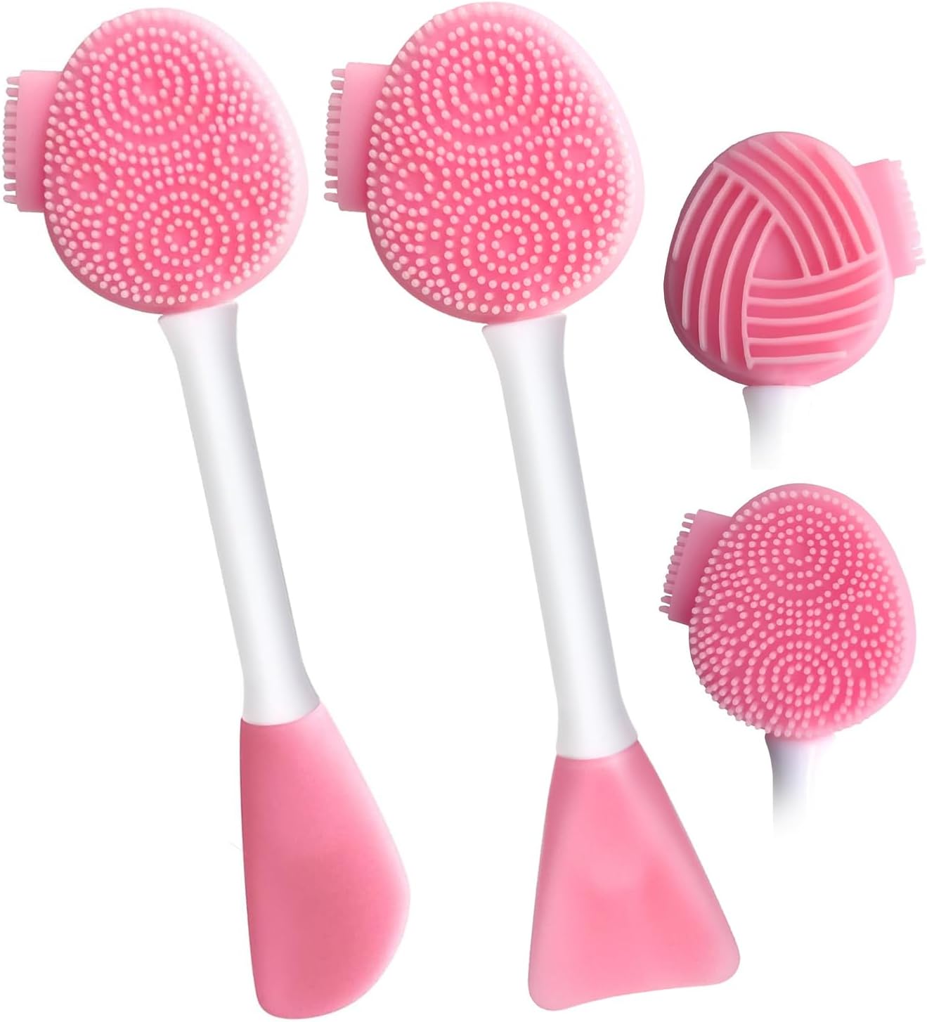 MUIIGOOD 2pcs Silicone Face Scrubber Face Mask Brush Exfoliating Lip Cleansing Facial Cleansing/Wash Brush Exfoliator Blackhead Skin Care Tool Makeup Removes Dead & Dry Skin for Women Men