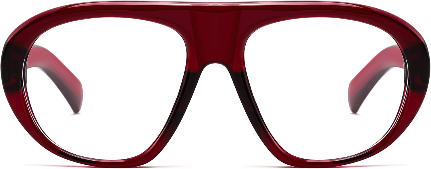 FEISEDY Blue Light Blocking Glasses Aviator Computer Glasses Frame for Women Men B4202