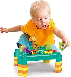 Mesinha Infantil com Blocos de Montar 28 Peças Blocolândia Dismat