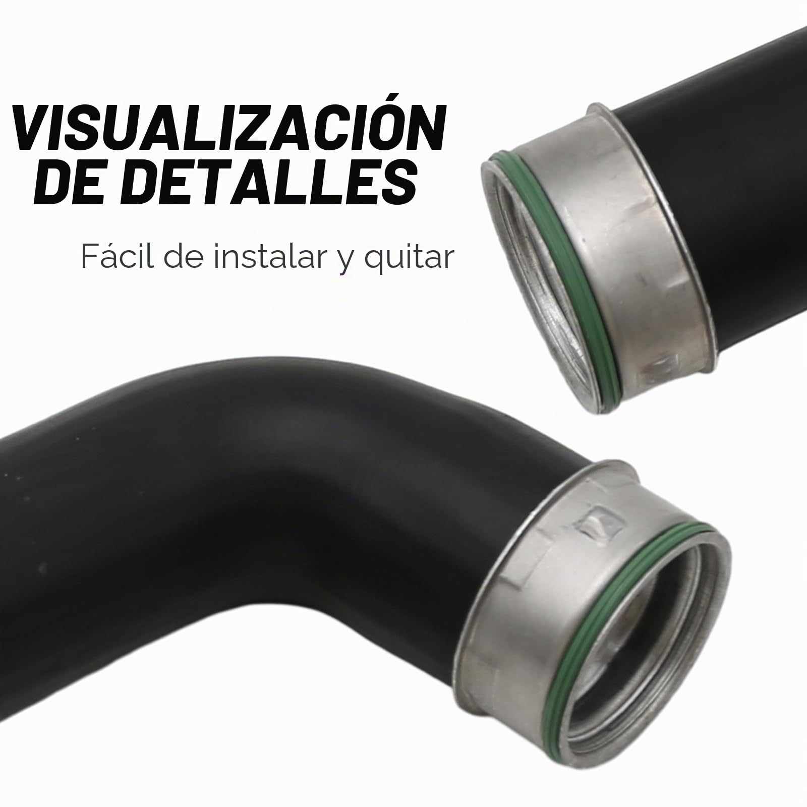Hoypeyfiy Intercooler Turbo Turbine Boost Hose Pipe Reemplazo para Leon Altea XL Toledo Caddy Mk3 Octavia Superb Mk2 Golf Mk5 1K0145834L 1K0145834B 1K0145834G 1K0145834J