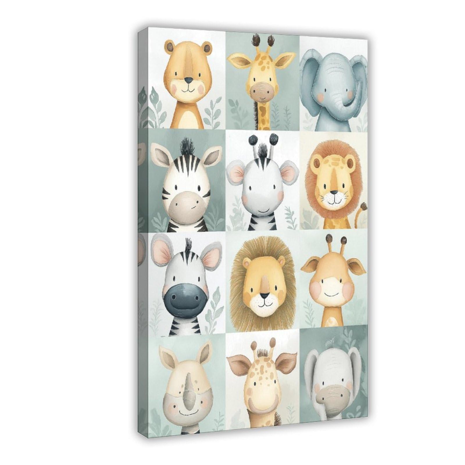 MRYCQ Cute Jungle Animal Poster Canvas Poster for Home Decor Gift