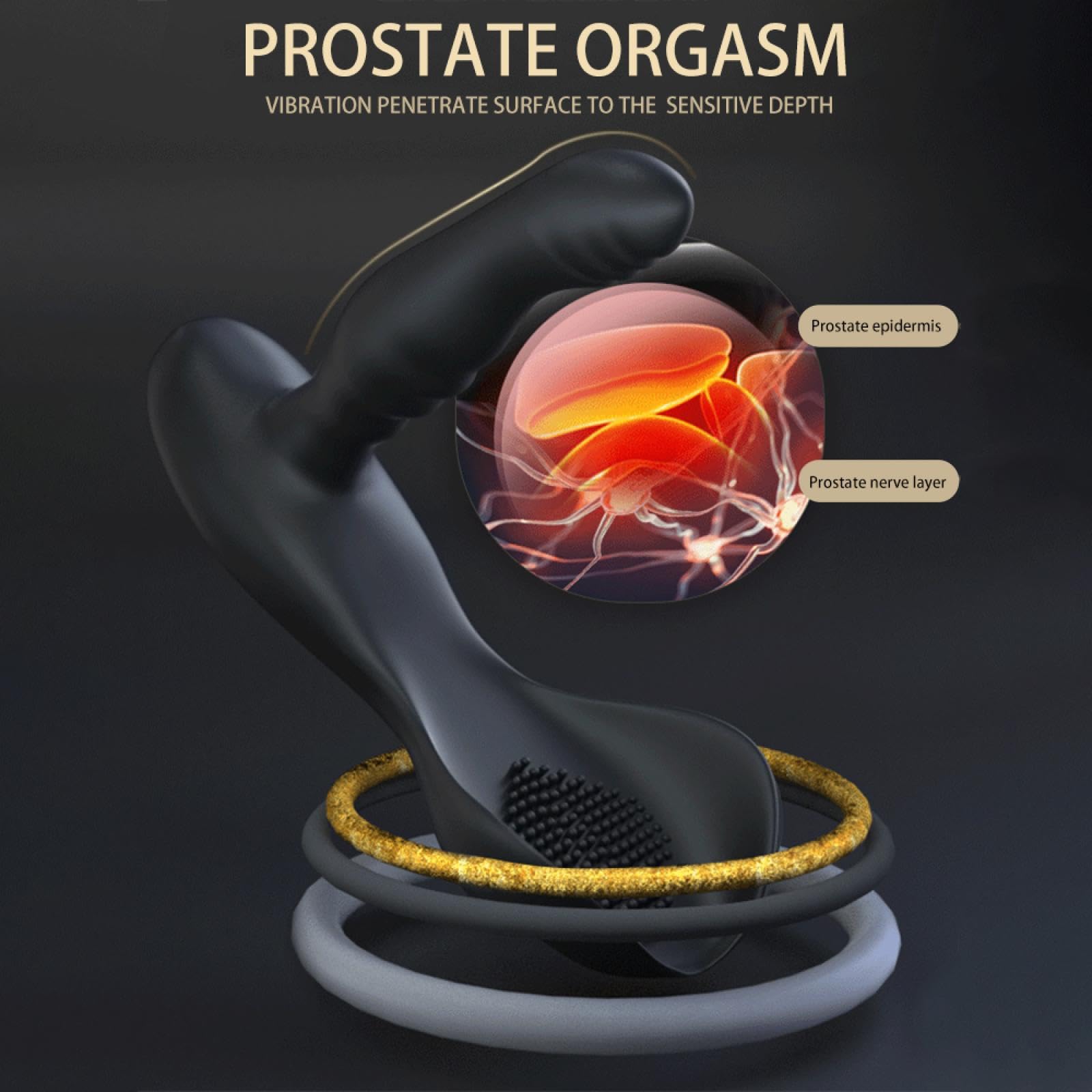 Plug anale Vibratore anale Doppio anello Butt Plug Prodotti per adulti a distanza senza fili Giocattoli sessuali Per Masturbatore per uomini Macchina per il sesso Giocattoli sexy per adulti