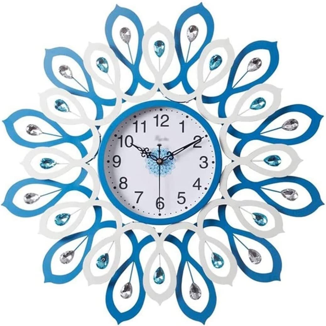 KRXSOBNV wall clock, Mute Wall Clock Metal Home Decoration for Living Room Office Clocks for