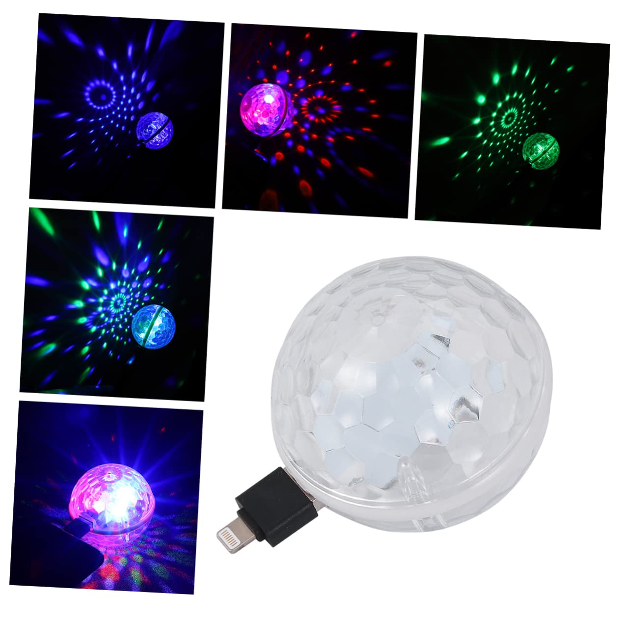 Angoily Led Stage Lights Mini Disco Ball Light Lamp Mobile Small Round Party Disco Ball