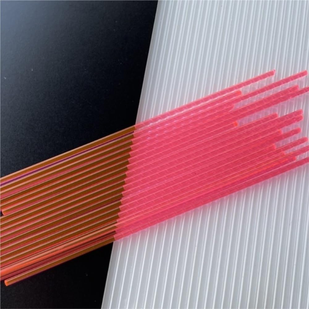 Okrągły pręt akrylowy, Okrągłe pręty akrylowe Wielokolorowe opakowanie 50 3 mm x 100-250 do patyczków Lollipop Cake Pop(Pink,3x150mm)