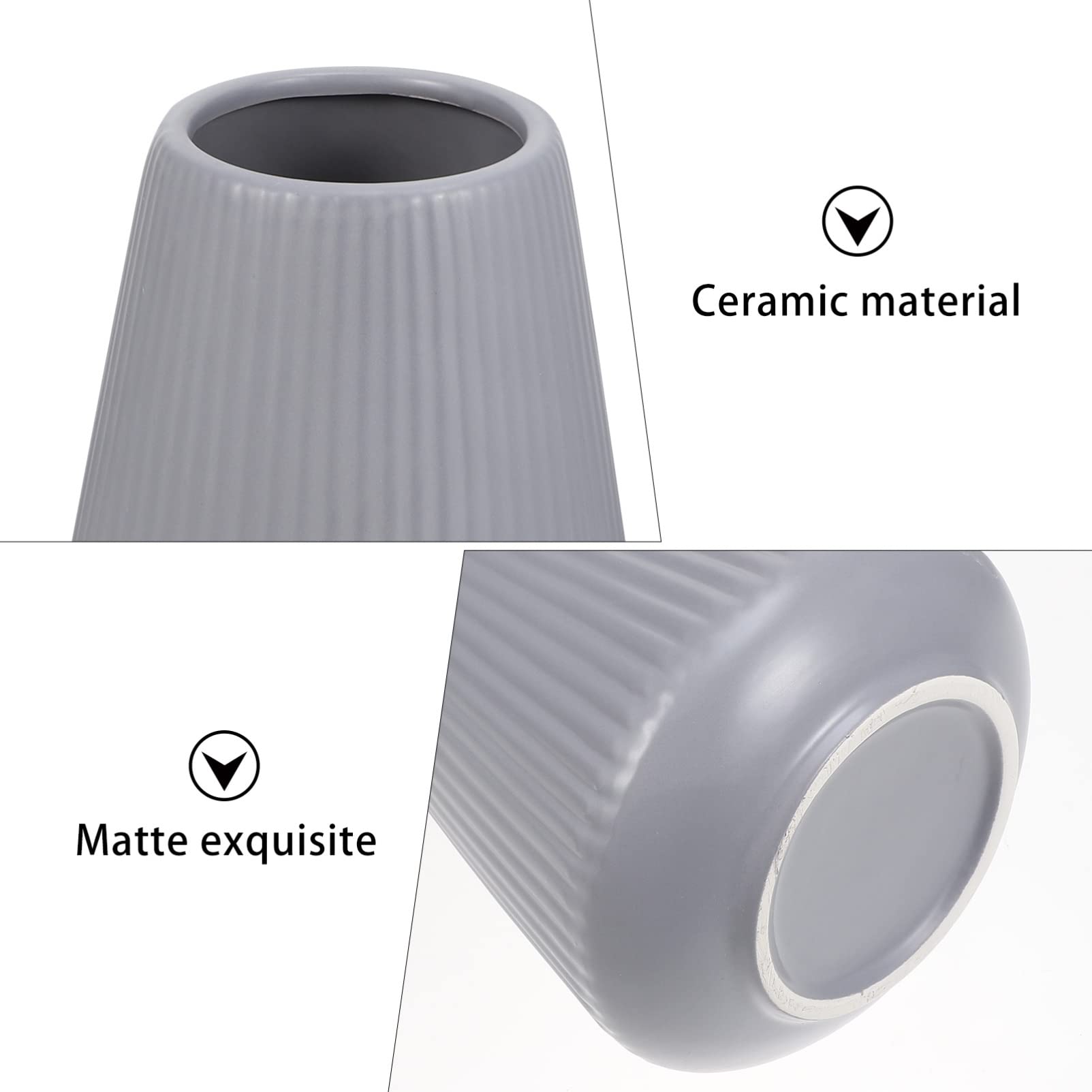 Vaso in Ceramica per Fiori 2 Pezzi, Stile Costiero | Finitura Opaca, per Casa e Balcone, Oggetto Decorativo da Tavolo, Presenza Artistica Raffinata