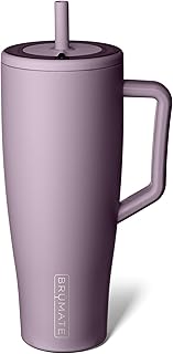 BrüMate Era 40 oz Tumbler with Handle and Straw | 100% Leakproof Insulated Water Bottle Tumbler with Lid and Flexible SoftSip Straw | Made of Stainless Steel | Cup Holder Friendly | 40oz (Lilac Dusk)
