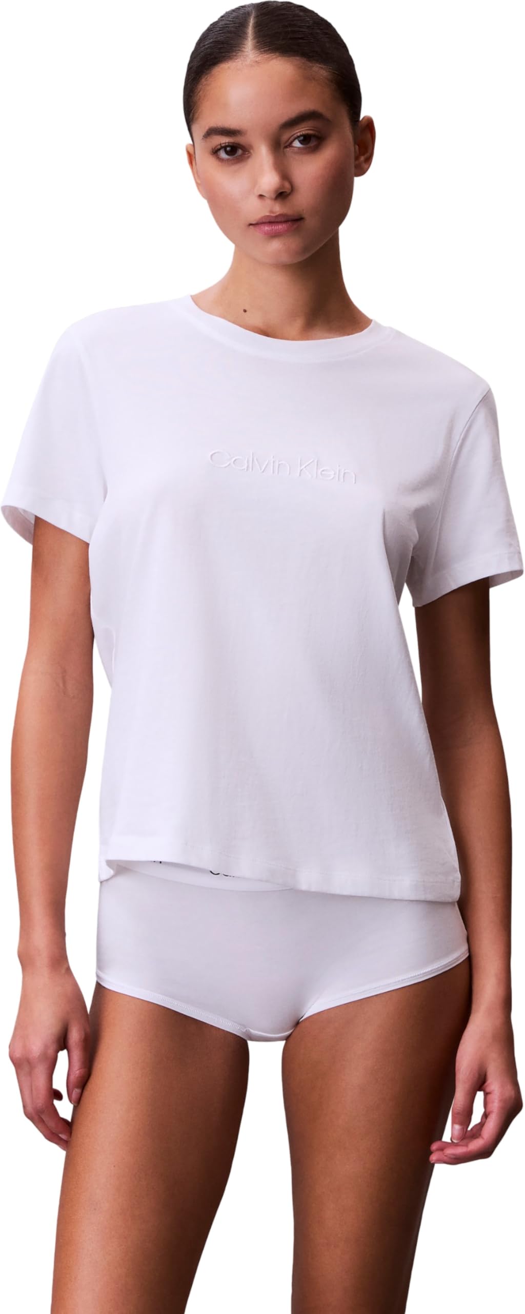 Calvin Klein Damen T-Shirt Kurzarm Classic Baumwolle