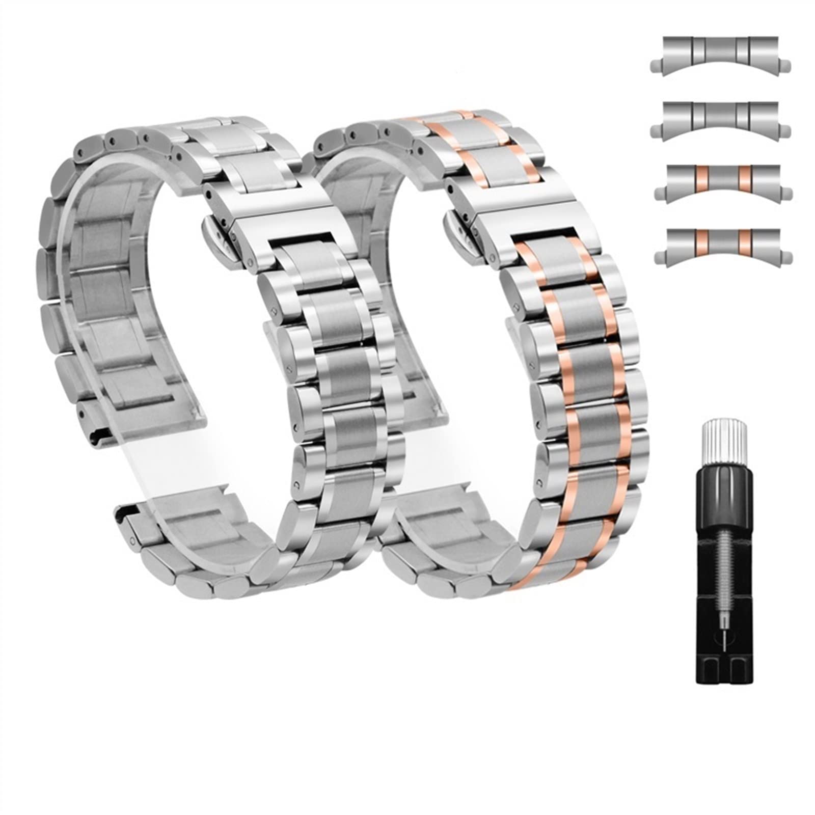 Pasek ze stali nierdzewnej męski sportowy zegarek metalowy 12 mm 13 mm 14 mm 16 mm 16 mm 17 mm 19 mm 19 mm 20 mm 21mm 22 mm 23 mm 23 mm 24 mm Wymień dla mężczyzn Kobiety Compatbile