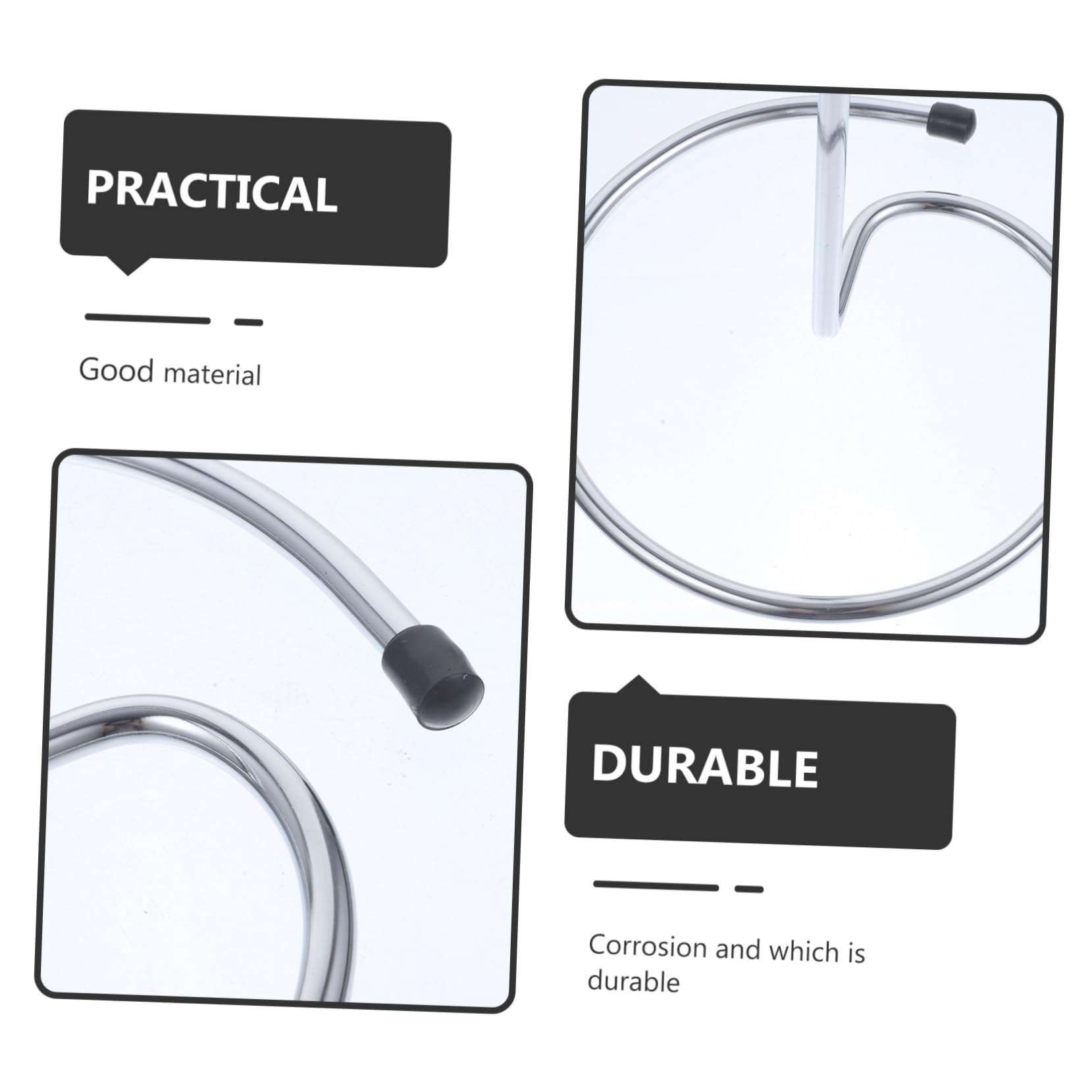 PRETYZOOM Égouttoir à Carafe à Vin Séchage Rapide et Maintien Vertical Lot de 2 Pièces en Acier Inoxydable Argenté pour Restaurants et Maison