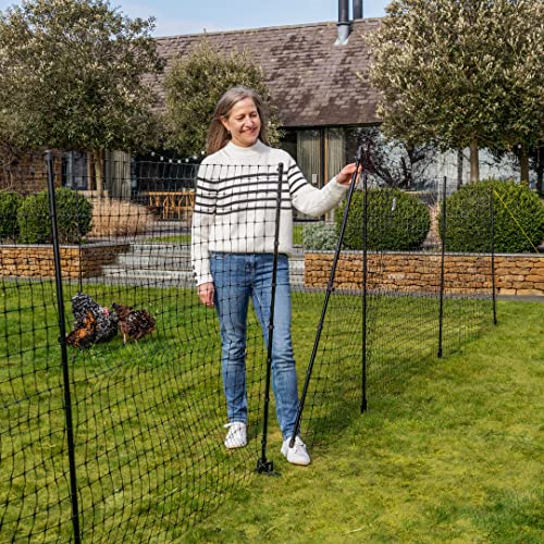 Omlet Chicken Fencing | High Poultry Netting with Door | Significantly Higher Than Other Moveable Fencing Options on The Market | Give Your Chickens More Space | 39ft