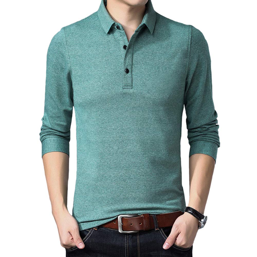 Polo homme col décontracté basique gris bleu XXL