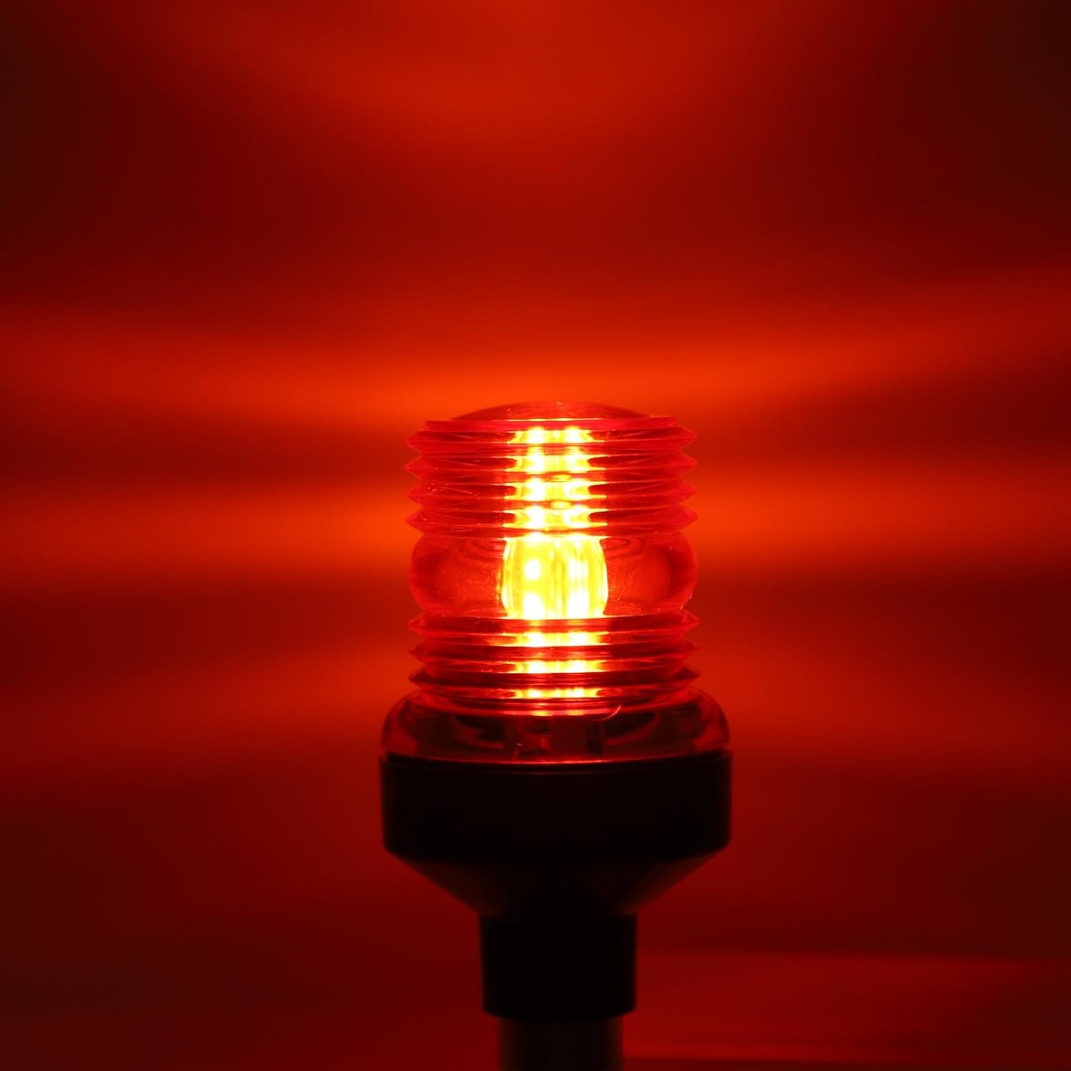 Marine LED Navigation Anchor Light, Stainless Steel Boat Anchor Light, Stable Boat Stern Light for Fishing Boats and Yachts (Red)