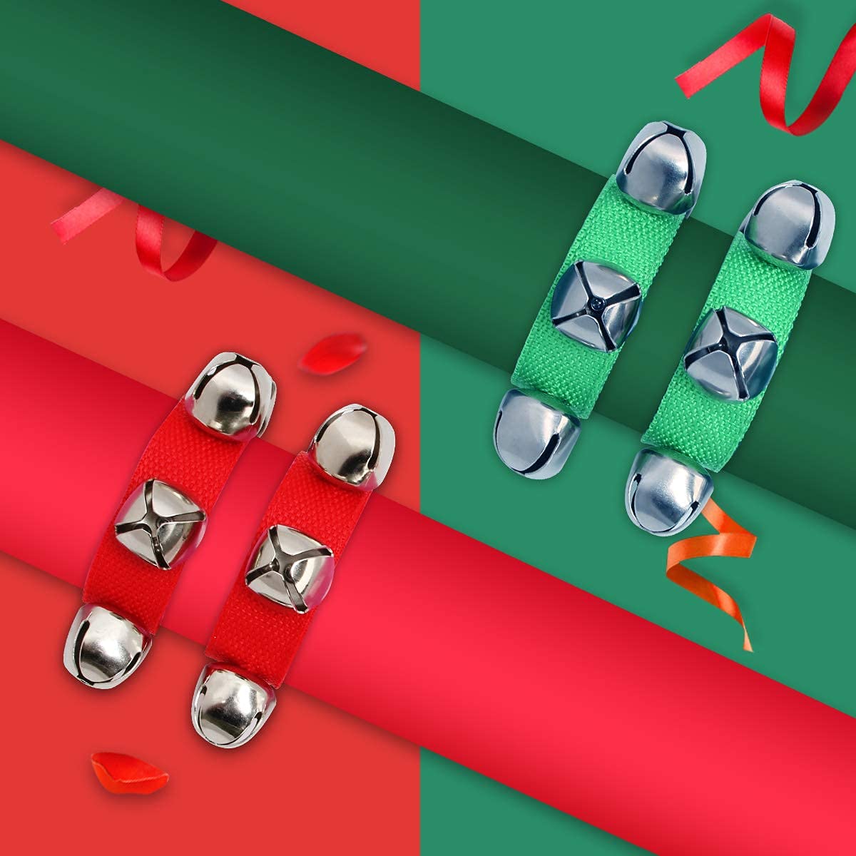 Amazon.com: Coolrunner 2pcs/4pcs Band Wrist Bells Christmas