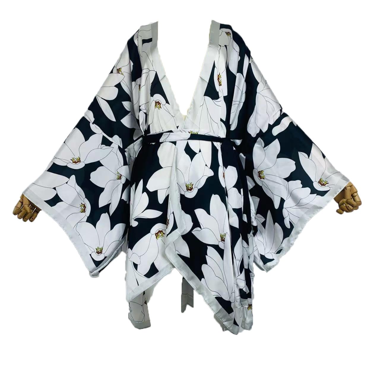 Summer Beach Cover up Women Cardigan Fashion Sexy Boho African Holiday Party Long Sleeve Silk Feeling Robe Kimono Kaftan