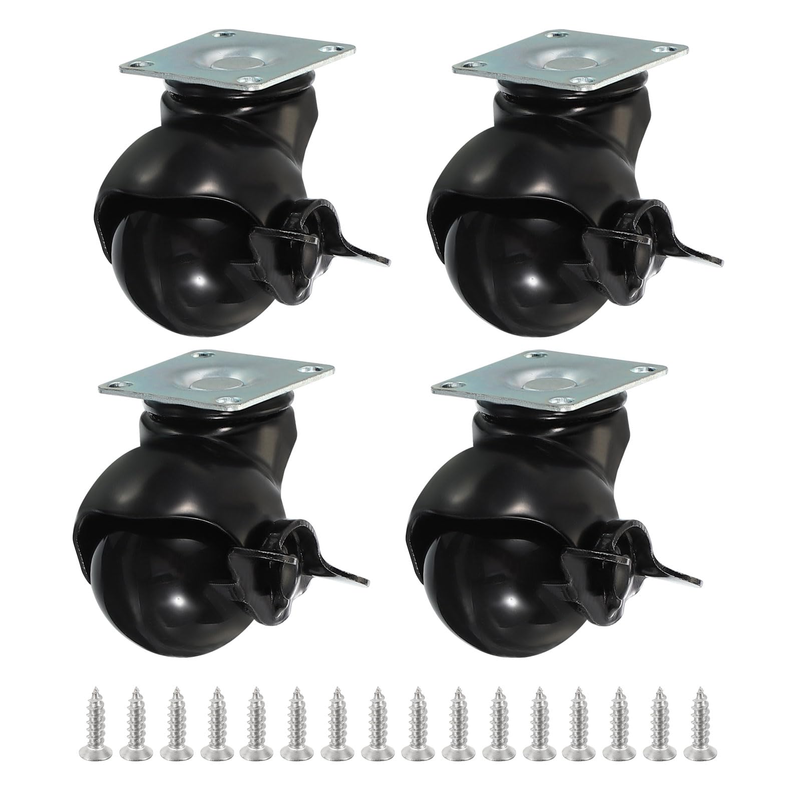 PATIKIL Ball Caster Wheels - 4 Pack with Brake -15