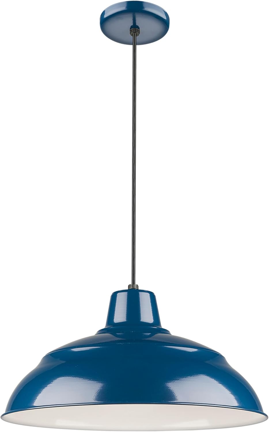 Millennium RWHC17-NB Restoration One Light Pendant from R Series Collection in Bronze/Dark Finish, Navy Blue