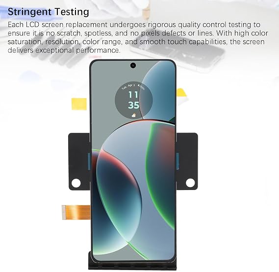 LCD Screen Replacement for Razr 40 Razr 40 Ultra, 6.9 Inch Screen Digitizer Assembly with Fingerprint and Repair Tools, Phone Display Assembly Replacement, High Pixels