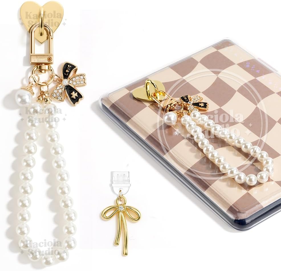 Kaciola Charm Chains for Kindle, Cute Phone Charm Chains Bracelets Accessories for Readers Booklovers Women Men, Charms Compatible for E-Reader/Phone/Paper White (D01-D05)