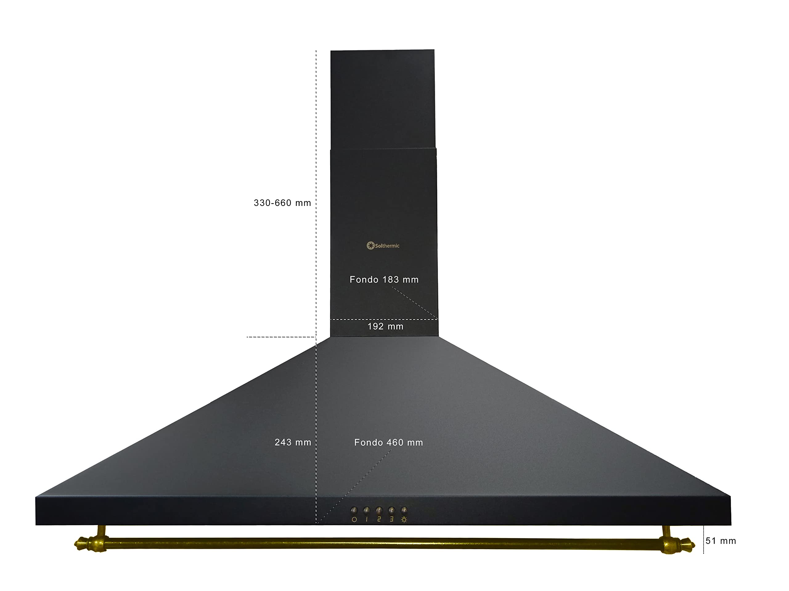 PACK COCINA ELÉCTRICA VITROCERAMICA CON HORNO ANCHO 60 CM + CAMPANA EXTRACTORA ANCHO 90 CM/ESTILO RETRO NEGRO RUSTICO