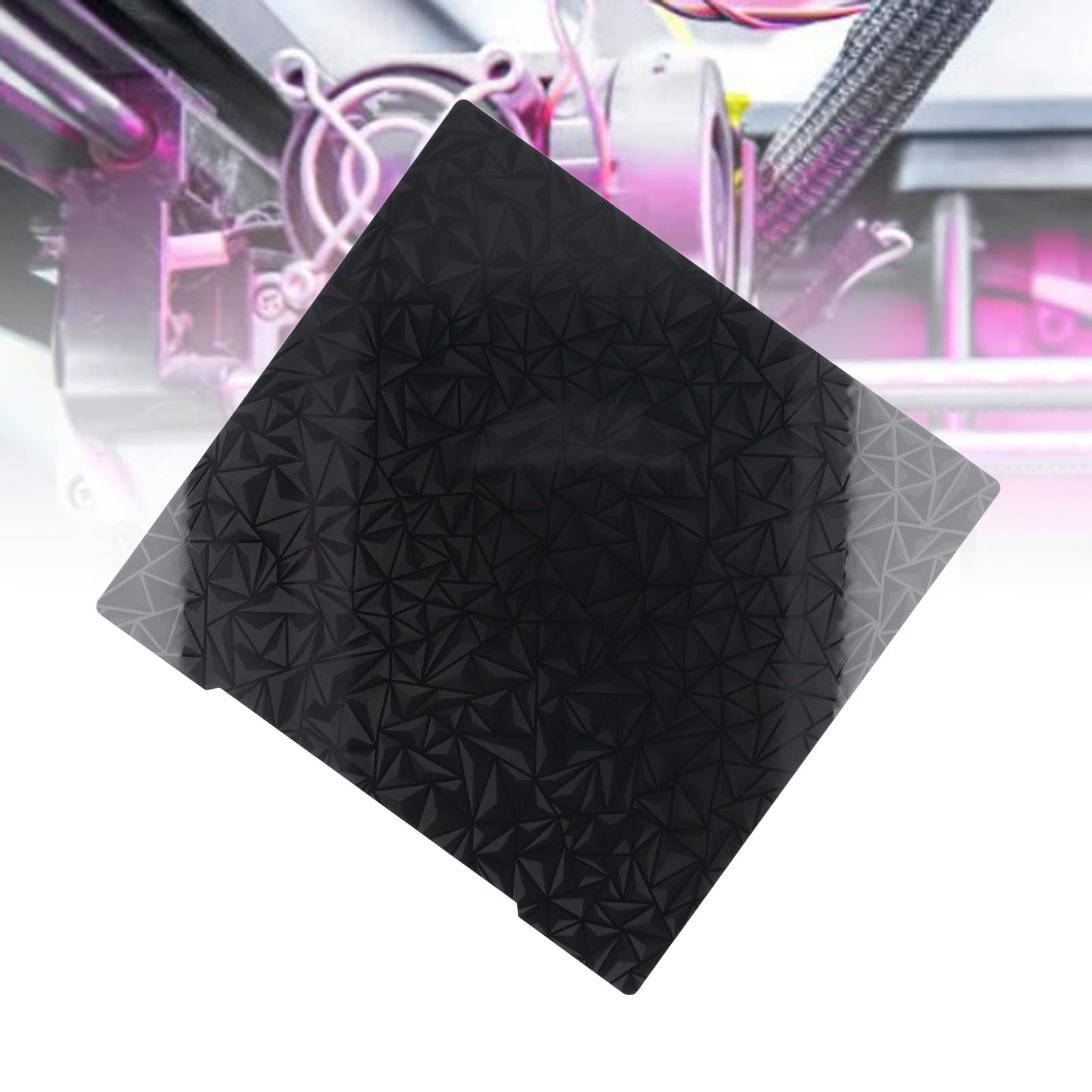 Placa de Construcción para Impresora 3D PEO PEI, Plataforma de Impresora 3D con Hoja PEI Texturizada PEO de Doble Cara de Diamante de 254x241 Mm para MK3 MK3S MK4 MK2.5S,