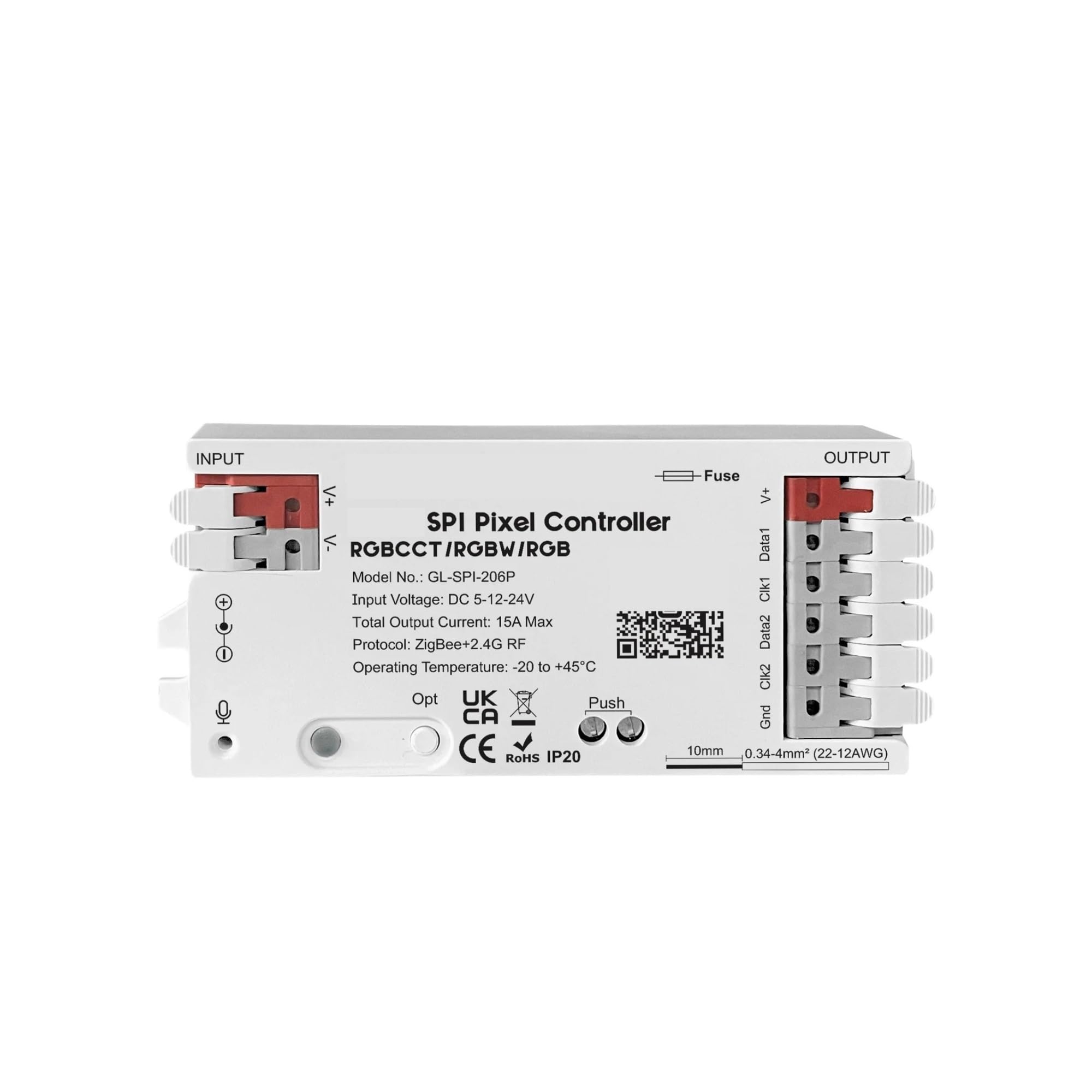 Controlador de tira LED con modo estático dinámico y temporizador horario