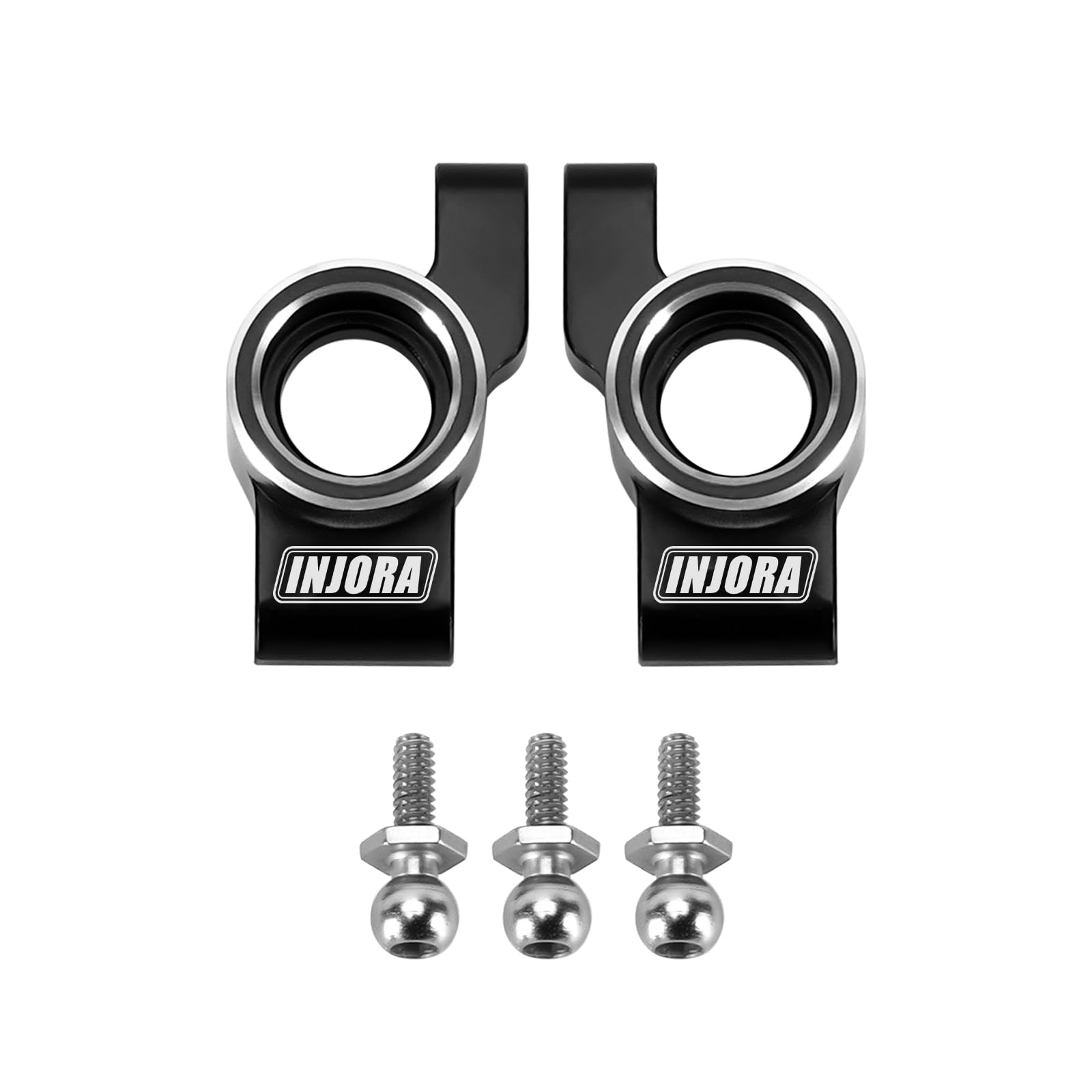 INJORA Bracci di Sospensione Anteriori e Posteriori in Alluminio, Fuselli Anteriori, Supporti Caster C-Hubs, Mozzi Posteriori per 1/24 Buggy Losi Micro-B 1/28 Micro-T Upgrade