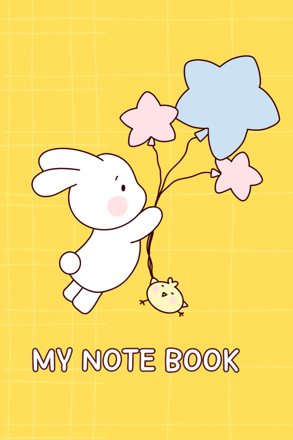 Cute Bunny Wide Ruled Notebook: 120 Lined Pages for School Notes ...