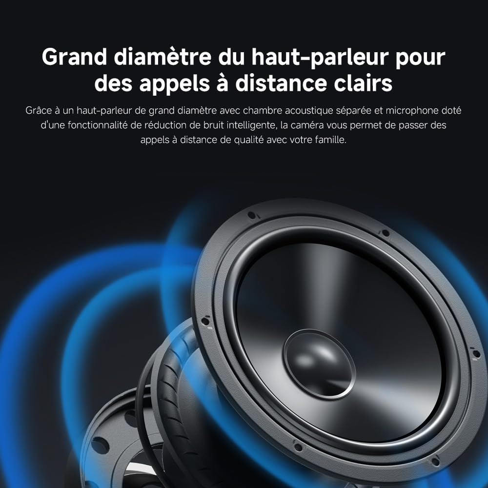 XIAOMI C301 Caméra Intérieure 2K 3MP 360° Surveillance WiFi 6 Détection Personnes Audio Bidirectionnel