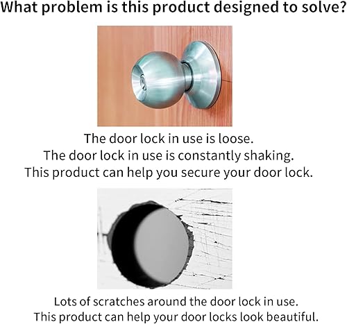 Miniatura 3 de Placa de refuerzo de puerta, placa de reparación de cerradura de puerta, pomos de puerta de acero inoxidable, soporte de placa de fijación - Fija y