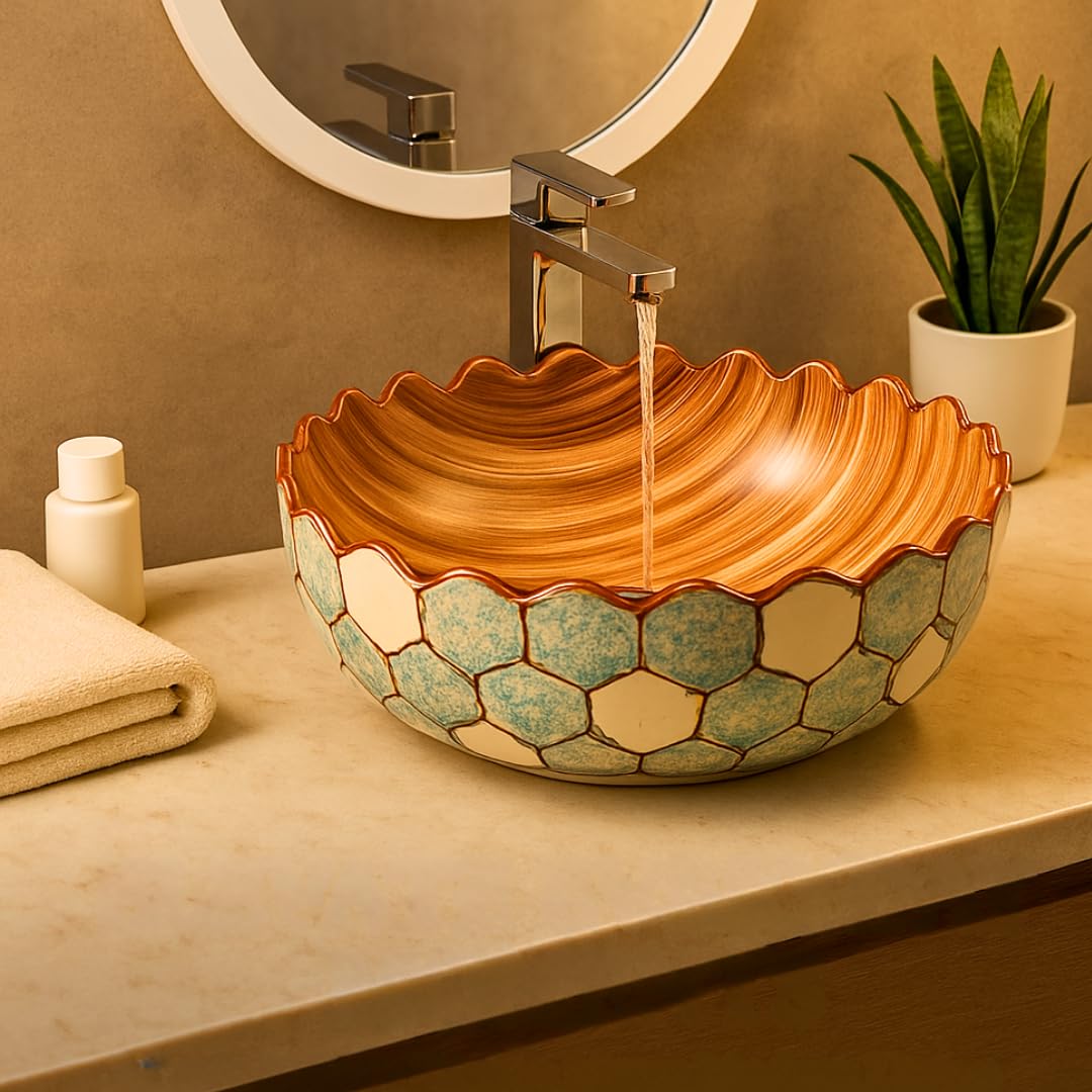 Matt Marble Wash Basin - Luxury Ceramic Sink -1