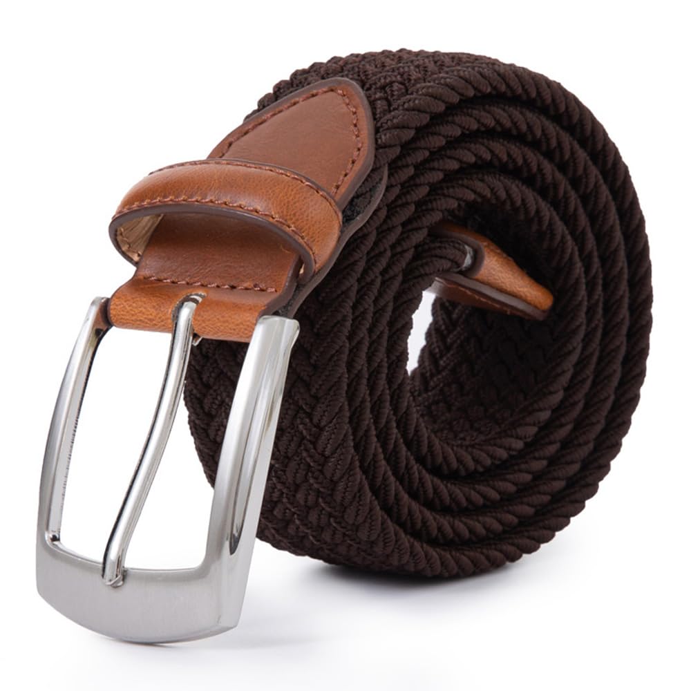 ayamoti Woven Elastic Braided Belts Womens Stretch Belt Limitless Adjust Multicolored Golf Belts for Man 1 3/8 Fashion Casual