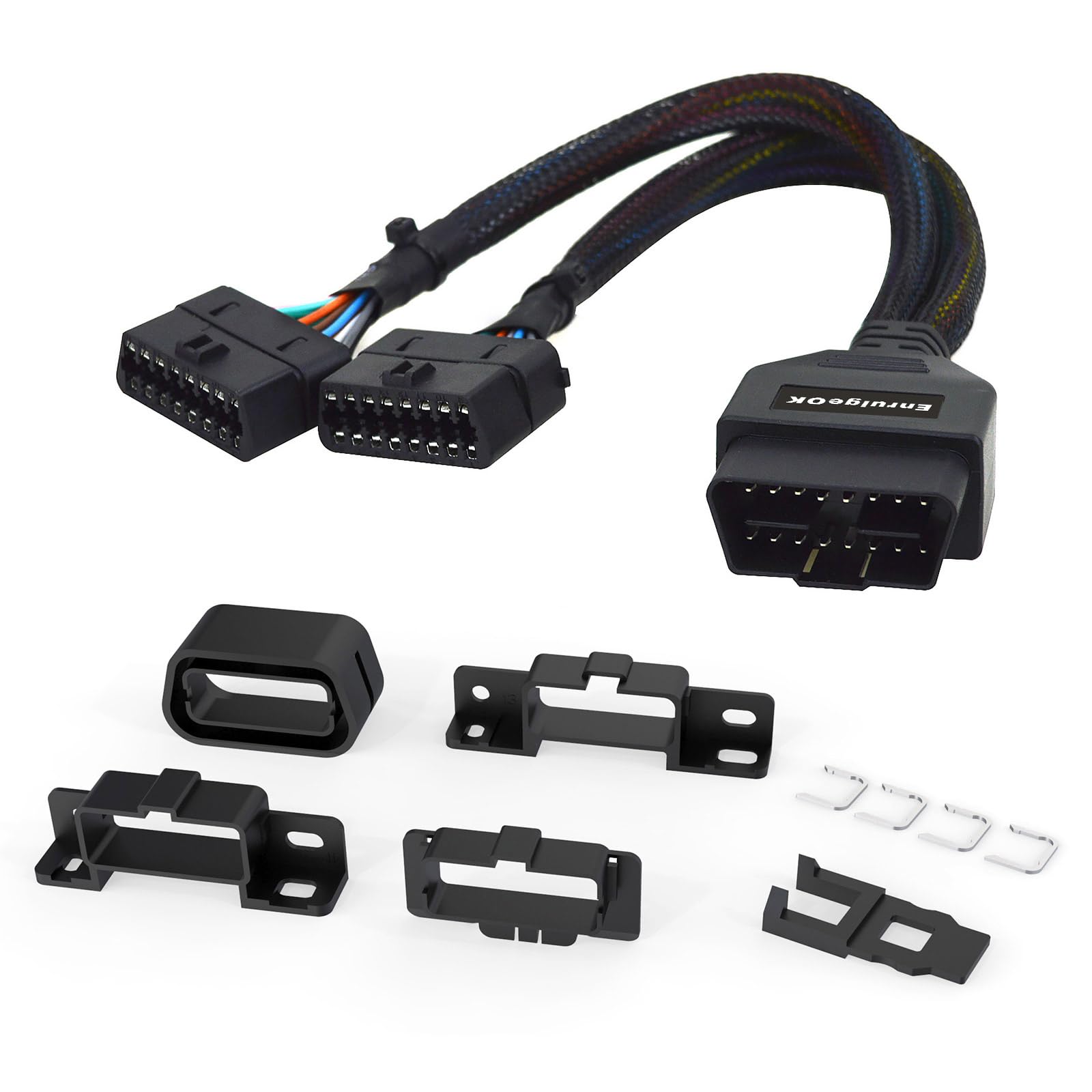 Obd2 Adapter OBD2 OBDII 1 To 3 Ultra Low Profile 16 Pin Male To Female ...