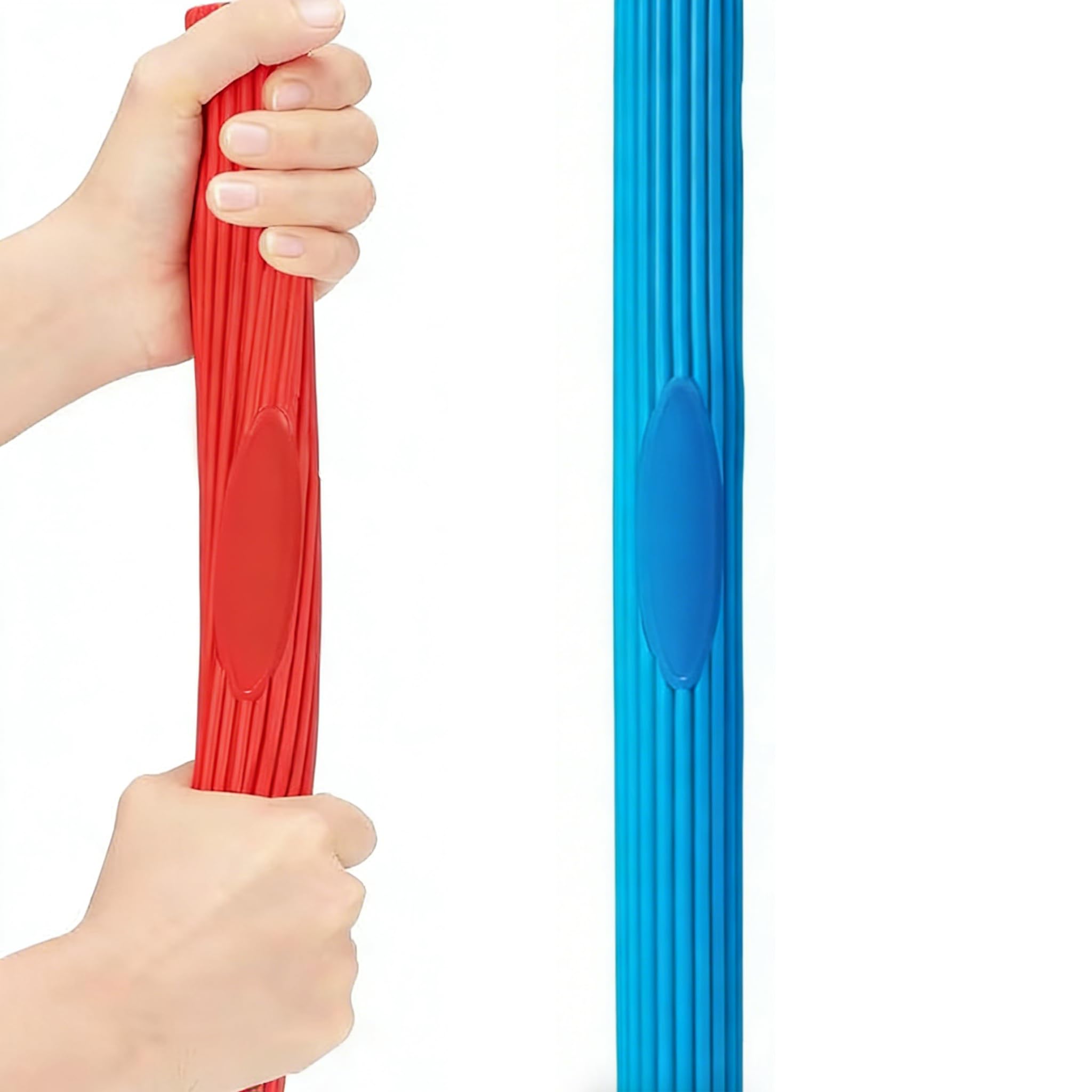 2pcs Resistance Bar Grip Strengthener – 10lb-Red & 25lb-Blue TPE Forearm Trainer & Wrist Strengthener for Yoga, Fitness Training and Grip Improvement, Suitable for Men and Women