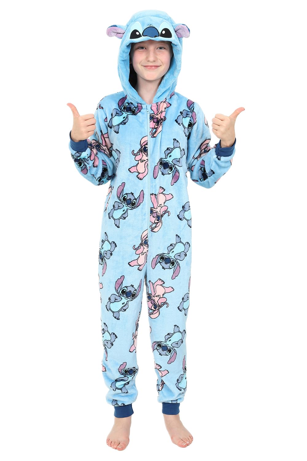 Disney Lilo and Stitch Stitch & Angel Grenouillère en polaire pour enfant Bleu