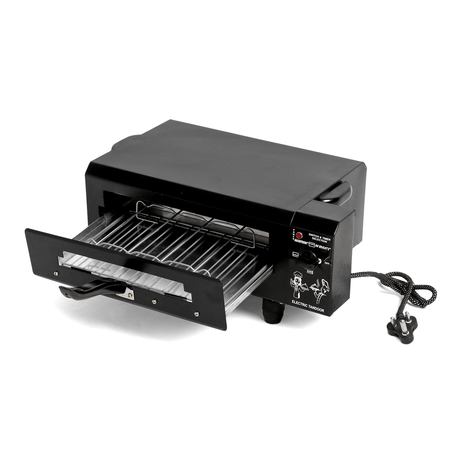 Bright Berg Electric Tandoor (Automatic Timer + Regulator) with 1 Year Manufacture Warranty and (Pizza Cutter,Recipe Book,nonstick Sheet,Glove Absolutely Free)-image-42