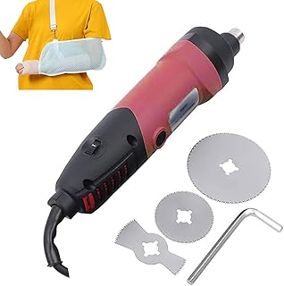 Electric Medical Plaster Cutter, Orthopaedic Gypsum Cutting Machine with Multiple Blades, Aluminum Alloy Equipment for Professional Use in Hospitals (Red)