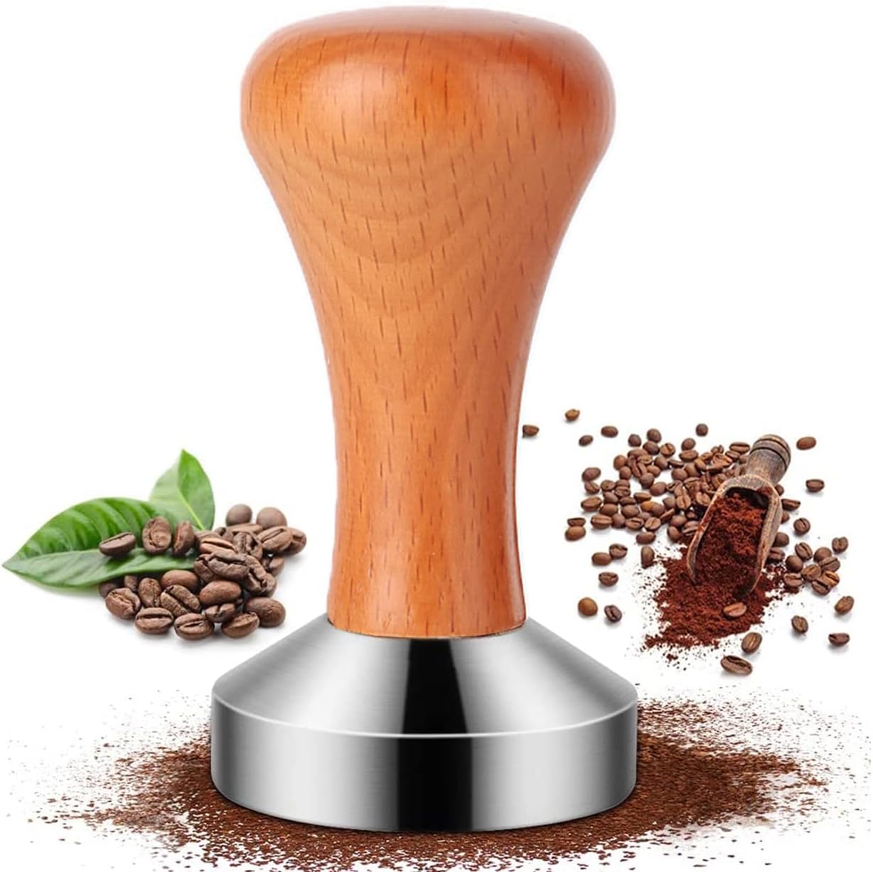 Kaffee Tamper,Espresso Tamper,Kaffeestampfer aus Edelstahl,für