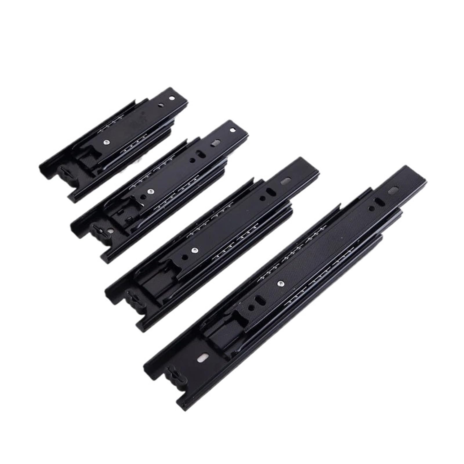 Sharunsfeli 1Pcs ，Compatible For Mini，Short Drawer Slides Full Extension Guide Rail Drawer Cupboard Furniture Hardware Set Accessories For Home Kitchen Steel