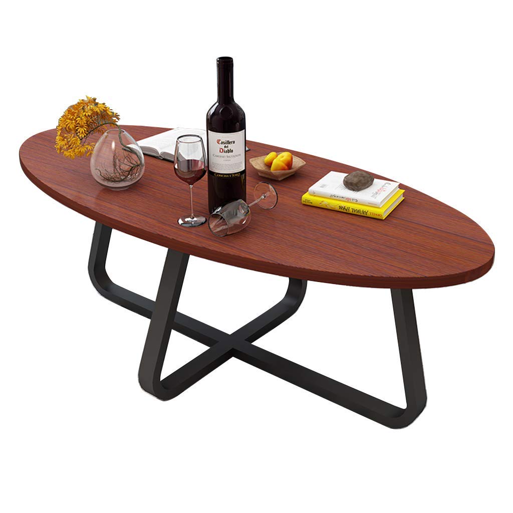 Table basse ronde moderne marron pour gagner de l'espace au salon