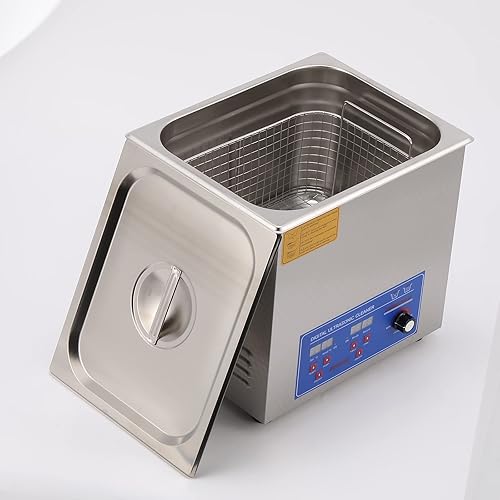 CGOLDENWALL Limpiador ultrasónico comercial de 14L Limpiador ultrasónico de piezas ultrasónicas de acero inoxidable Máquina de limpieza ultrasónica