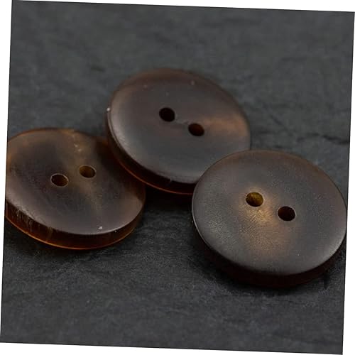 Miniatura 6 de EXCEART 30 piezas de botones de cuerno, suministros de costura, botones de botón de cintura fina, repuesto para ropa, botones de espalda plana,