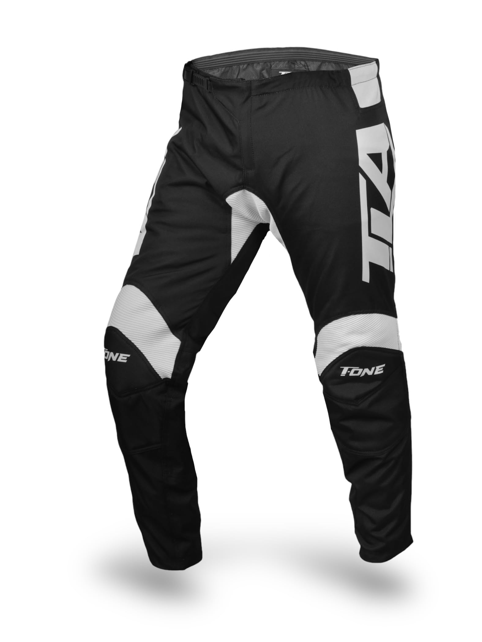 TLA T-One Pantalones de Motocross – Enduro | Ropa Moto | Ropa Motocross – Enduro – Quad | Mono Motocross Hombre Mujer Niño, Gris/Negro, S