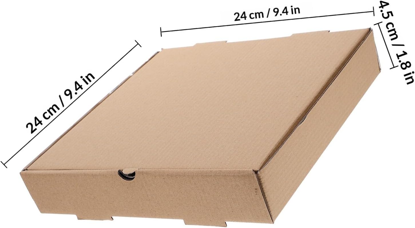 NUOBESTY 10pcs 9-inch Insulated Pizza Boxes Aluminum Foil Takeout Containers Heat Retention Pizza Packaging for Restaurant Home Food