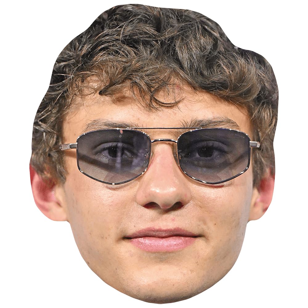 Andrea Kimi Antonelli (Glasses) Celebrity Mask, Flat Card Face, Fancy Dress Mask