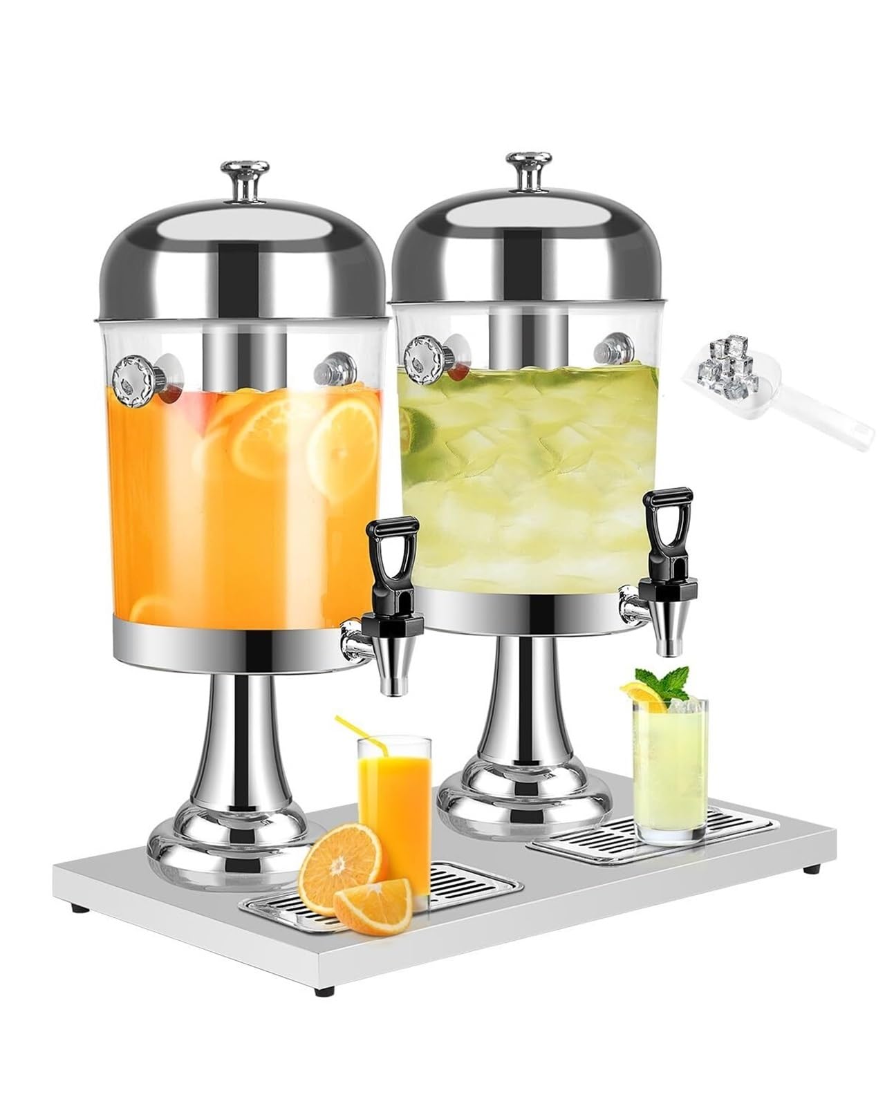 MYUYEE Beverage Dispenser,Juice Drink Dispenser With Stand Drink Dispenser Tower With Ice Core Drink Tower