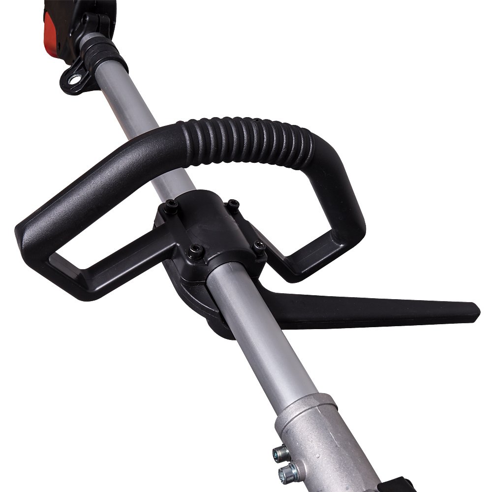 IPOTOOLS Desbrozadora 5 en 1, 52 cc, 3 CV, gasolina, desbrozadora, bobina de hilo, 3 dientes, correa de mochila, sierra de podar, cortasetos, certificado TÜV