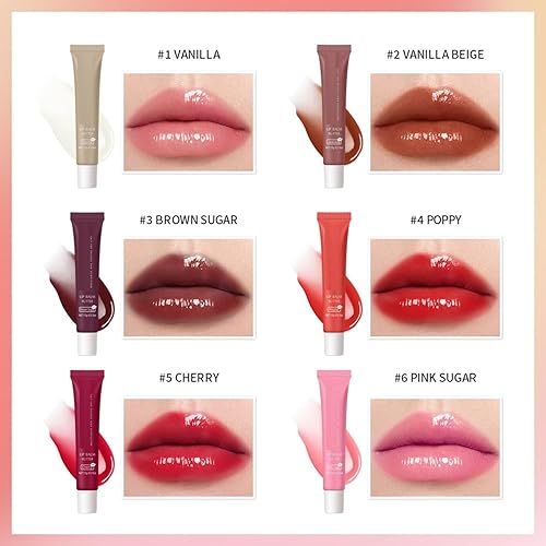 Miniatura 5 de Melemando Bálsamo labial hidratante de 6 colores, reparación de labios hidratante, ligero y nutrido, regalos de Navidad brillantes para mujeres (03