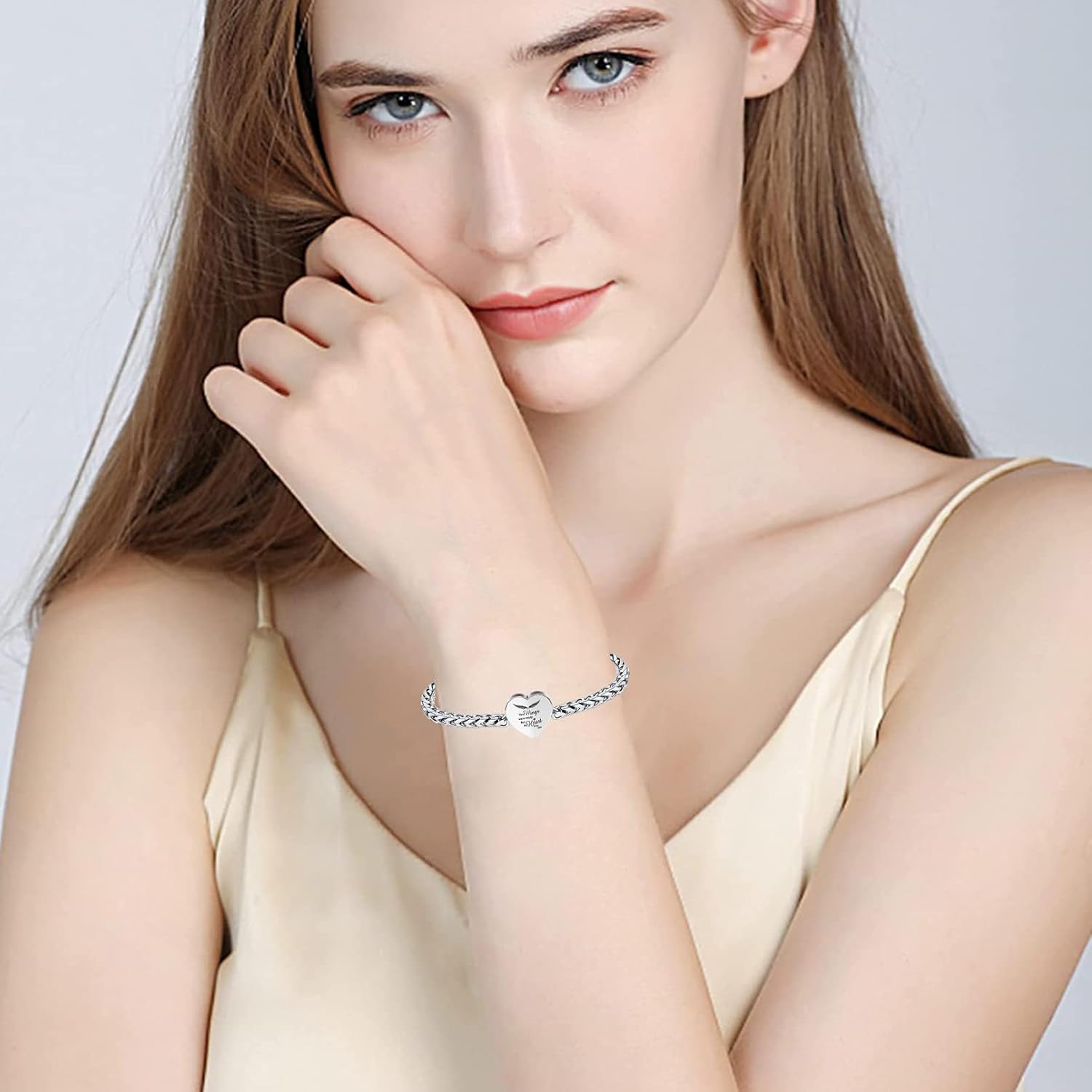 zeqingjw Heart Cremation Memorial Urn Bracelet for Ashes for Women Stainless Steel Adjustable Keepsake Bangle Cremation Memorial Ash Jewelry - Image 8